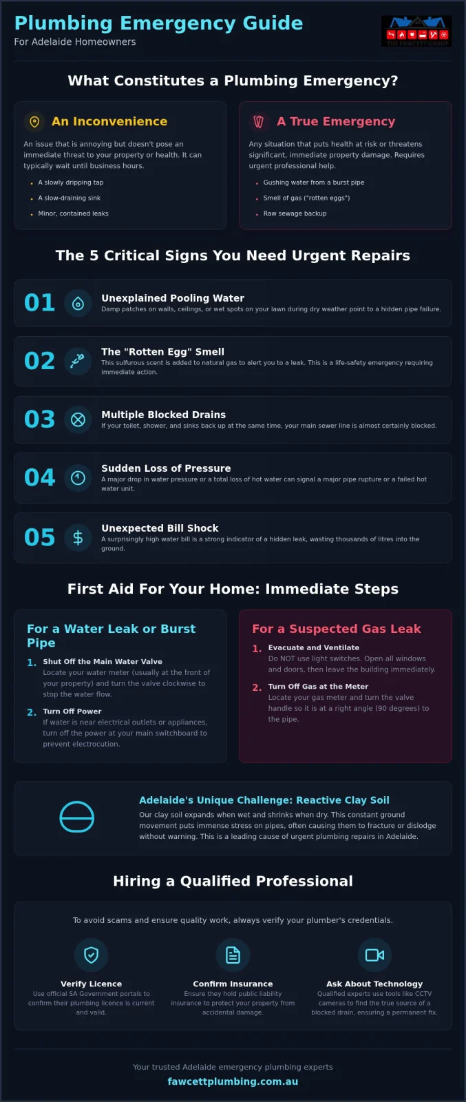5 Critical Signs You Need Urgent Plumbing Repairs in Adelaide